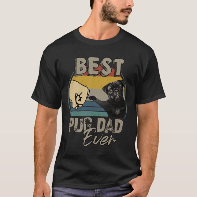 Camiseta Melhor Pai De Pug Alguma Vez Essencial Para A Cami (Frente)