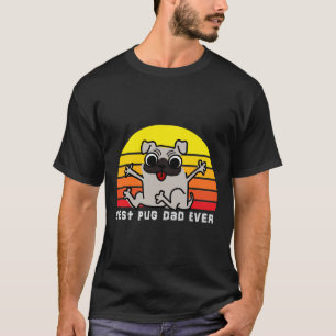 Camiseta Melhor Pai De Pug Alguma Vez Essencial Para A Cami