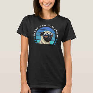Camiseta Melhor Pai De Pug Nunca Vintage Sunset Holandês Bu