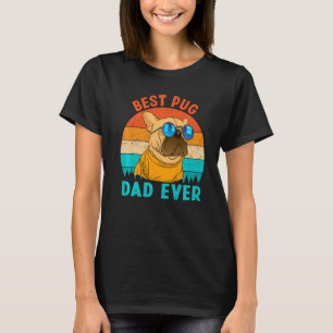 Camiseta Melhor Pai De Pug Que Ama Cachorros Retro Cute
