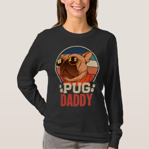 Camiseta Melhor Pai De Pug Que Ama Cachorros Retro Cute