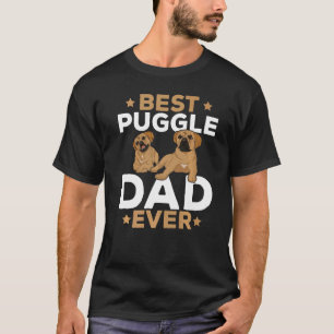 Camiseta Melhor Pai de Puggle do Homem Dia dos Pais Dono de