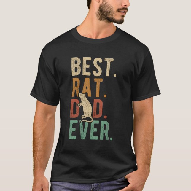 Camiseta Melhor Pai De Rato, Rato De Pet Engraçado Ou Anima (Frente)