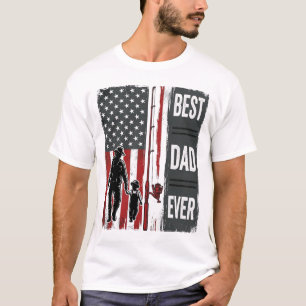 Camiseta Melhor Pai de Sempre Bandeira de Pesca Design Veto