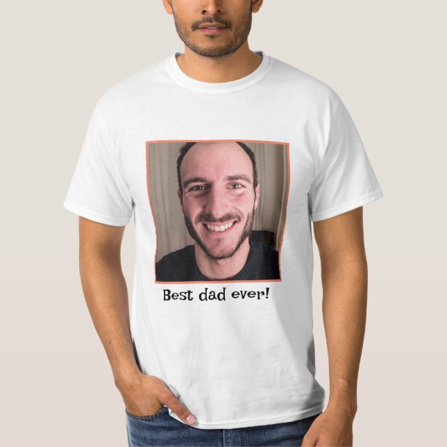 Camiseta Melhor pai De Sempre! Colagem de Fotos da Família  (Frente)