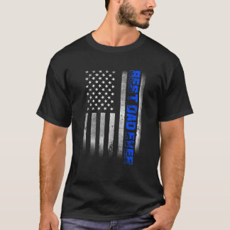 Camiseta Melhor Pai de sempre com bandeira americana para o