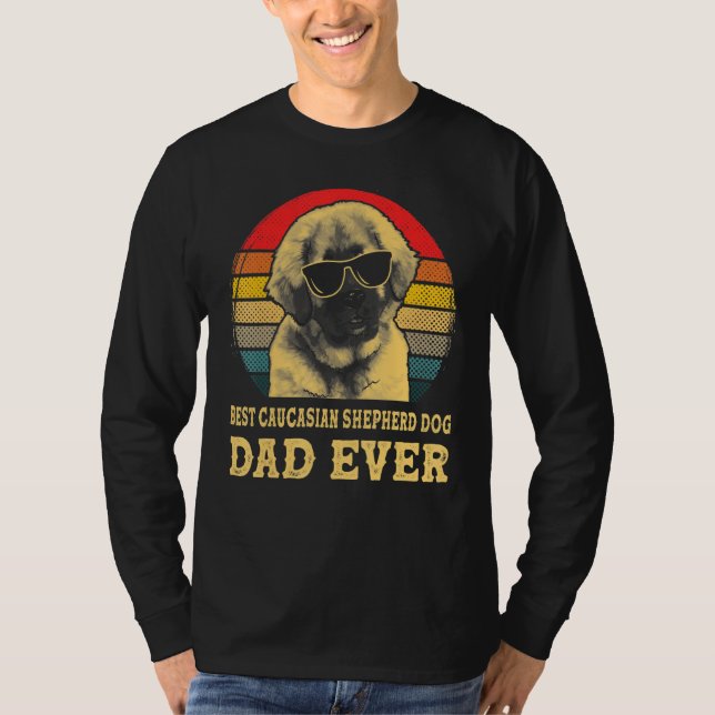 Camiseta Melhor Pai de Shepherd Caucasiano Nunca Cachorro R (Frente)