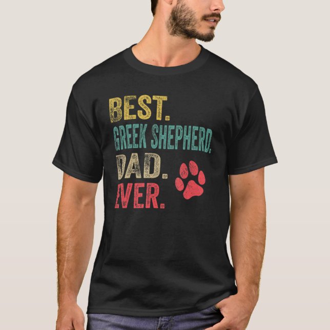 Camiseta Melhor Pai de Shepherd Grego de Mens de alguma vez (Frente)