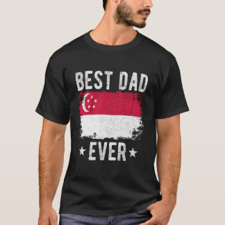 Camiseta Melhor Pai de Singapura Sinalizador Melhor Pai de