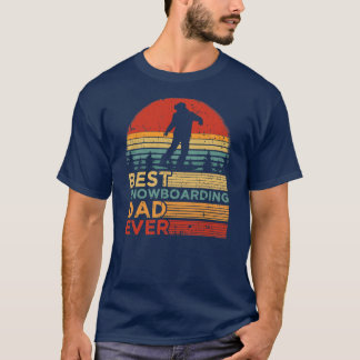 Camiseta Melhor Pai De Snowboard Do Mens Alguma Vez Vintage