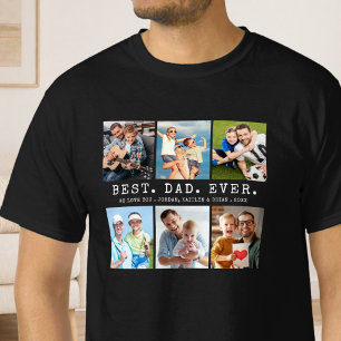 Camiseta MELHOR PAI DE TODOS 6 Colagem de Fotos