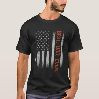 Camiseta Melhor Pai de Todos Bandeira Americana Dia dos Pai