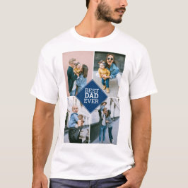 Camiseta Melhor Pai de Todos os Tempos 4 Fotos Moderno Simp