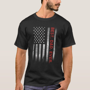 Camiseta Melhor Pai de Todos os Tempos Com Bandeira America