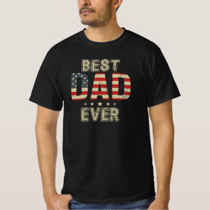 Camiseta Melhor Pai de Todos os Tempos, Pai da Bandeira Ame