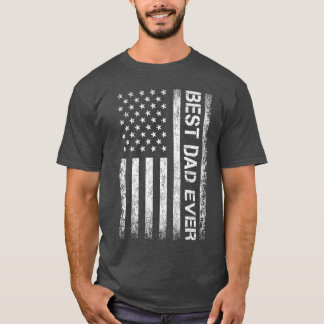Camiseta Melhor pai de todos os tempos Presente da bandeira