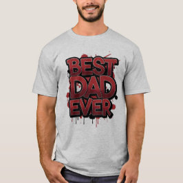 Camiseta Melhor Pai de Todos Projeto de Arte de Rua Grafite