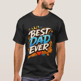 Camiseta Melhor Pai de Todos Tipografia Moderna de Graffiti