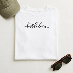 Camiseta Melhor Pai de Todos Tipografia Preta Script Branco
