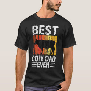 Camiseta Melhor Pai de Vaca de Todos os Tempos Fazenda de V