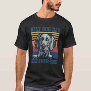 Camiseta Melhor Pai de Weimaraner do Cachorro Pai do Pai