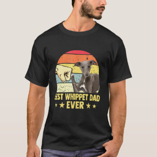 Camiseta Melhor Pai De Whippet Alguma Vez Retro Vintage Dia