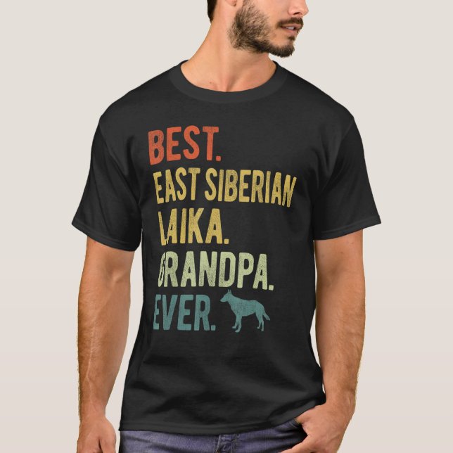 Camiseta Melhor Pai Do Cão Do Vovô Da Sibéria Do Leste (Frente)