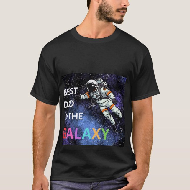 Camiseta Melhor Pai do Dia de os pais Galáxico (Frente)