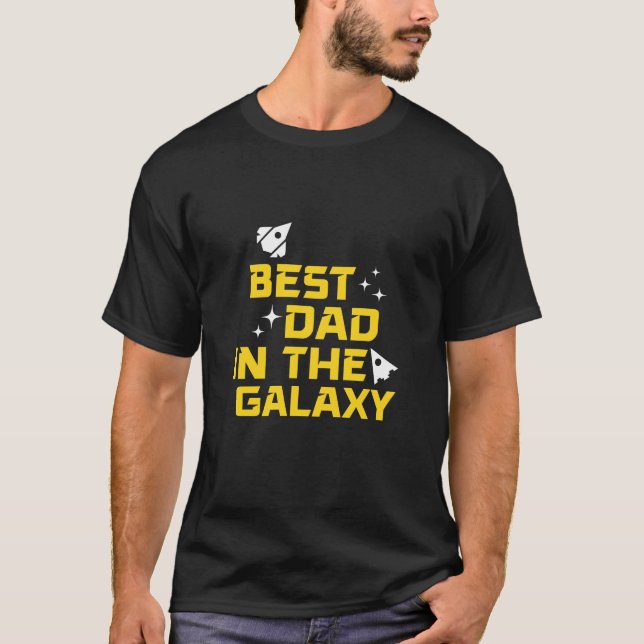 Camiseta Melhor Pai do Dia de os pais Galáxico (Frente)