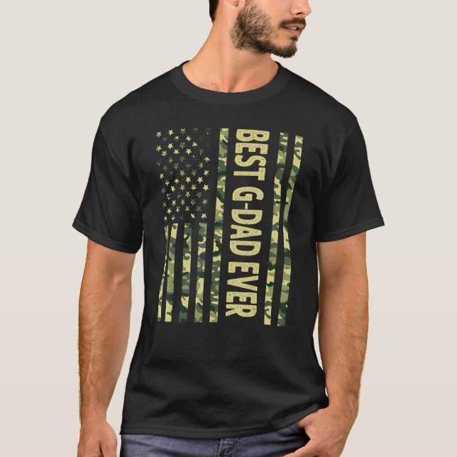Camiseta Melhor Pai Do G Nos Eua Bandeira Americana Avô Fat (Frente)