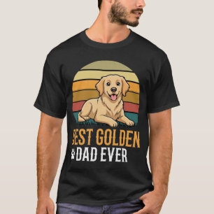 Camiseta Melhor Pai do Golden Retriever de Sempre Retro Cac
