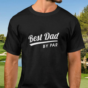 Camiseta Melhor Pai do Golfe Negro e Branco de Par Padre