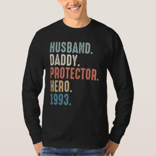 Camiseta Melhor Pai Do Herói Do Pai Do Marido Desde 1993