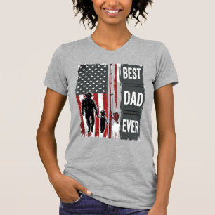 Camiseta Melhor Pai do Mundo Bandeira de Pesca Design Vetor