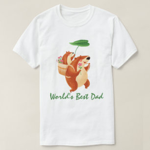 Camiseta Melhor Pai do Mundo - Camisa-Bebê e Urso