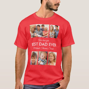 Camiseta Melhor Pai do Mundo Colagem de Fotos Dia dos Pais