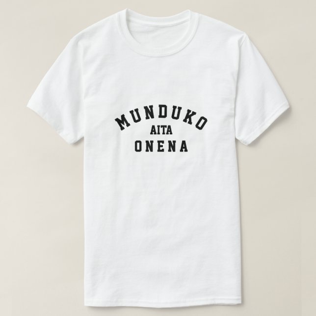 Camiseta melhor pai do mundo em Basco Munduko aita onena (Frente do Design)
