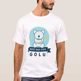 Camiseta Melhor Pai do Mundo Golu Urso de Pelúcia