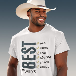 Camiseta Melhor Pai do Mundo Lista Personalizável