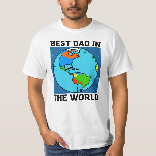 Camiseta Melhor Pai do mundo - texto negro (Frente)