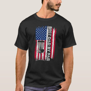Camiseta Melhor Pai Do Par Disk Golf Pai American Flag Padr