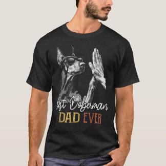 Camiseta Melhor Pai Doberman de Todos os Tempos Homem Papai