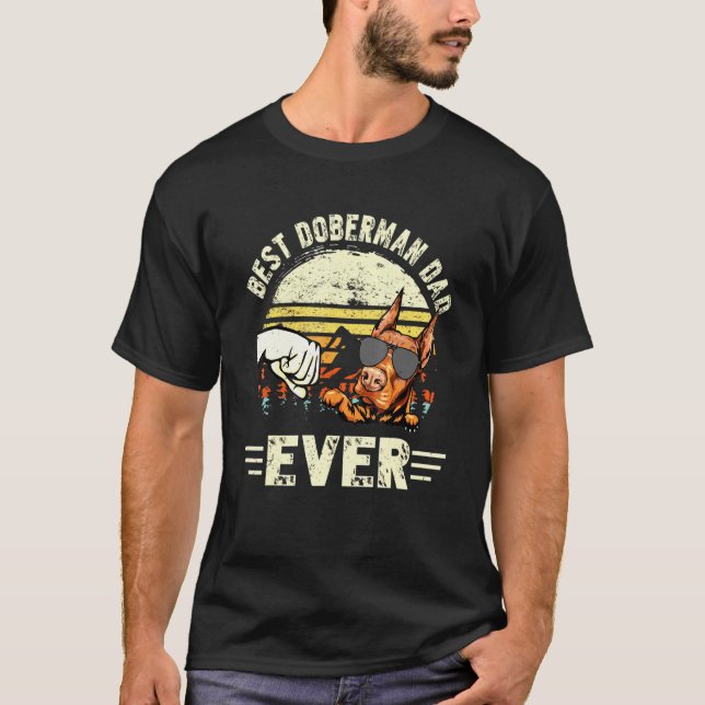 Camiseta Melhor Pai Doberman Nunca Retrovisor (Frente)