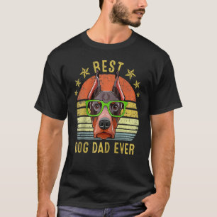 Camiseta Melhor Pai Doberman Pinscher Cachorro De Vintagem