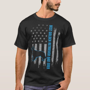 Camiseta Melhor Pai Dourado de Todos os Tempos Cachorro Ret