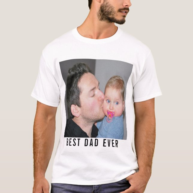 Camiseta Melhor Pai E Foto De Bebê (Frente)