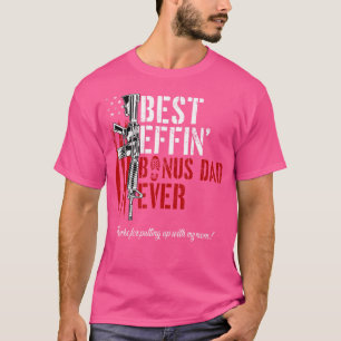 Camiseta Melhor Pai Effin Bonus Direitos de Arma de Pai Amé