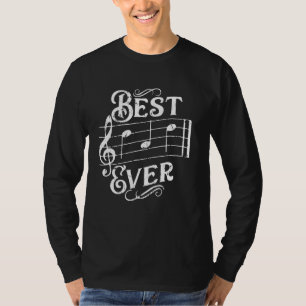 Camiseta Melhor Pai Em Notas De Música Engraçadas Professor