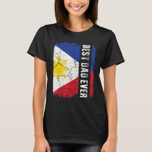 Camiseta Melhor Pai Filipino de Todos os Tempos Bandeira da