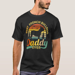 Camiseta Melhor Pai Francês Alguma Vez Retrô O Buldogue Fra